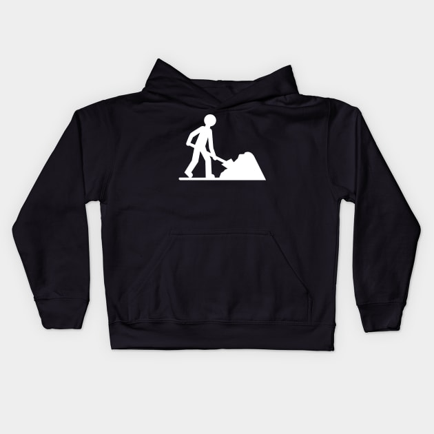 White worker Kids Hoodie by DrTigrou